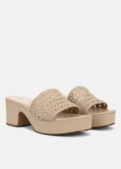 VINCE Sale Margo Woven Leather Platform Sandal in Shoes