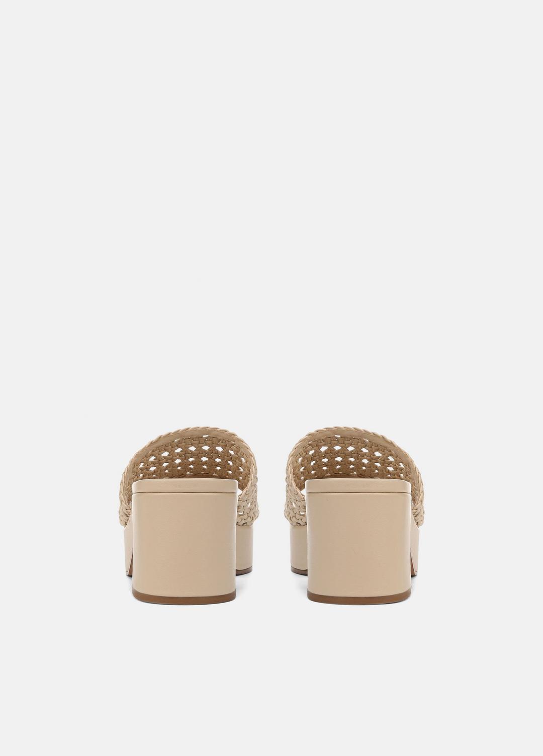 VINCE Sale Margo Woven Leather Platform Sandal in Shoes