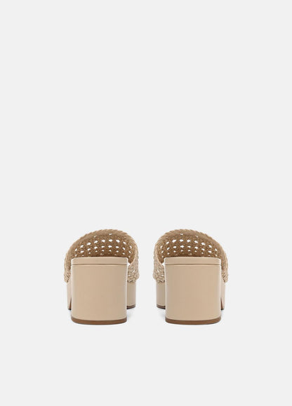 VINCE Sale Margo Woven Leather Platform Sandal in Shoes