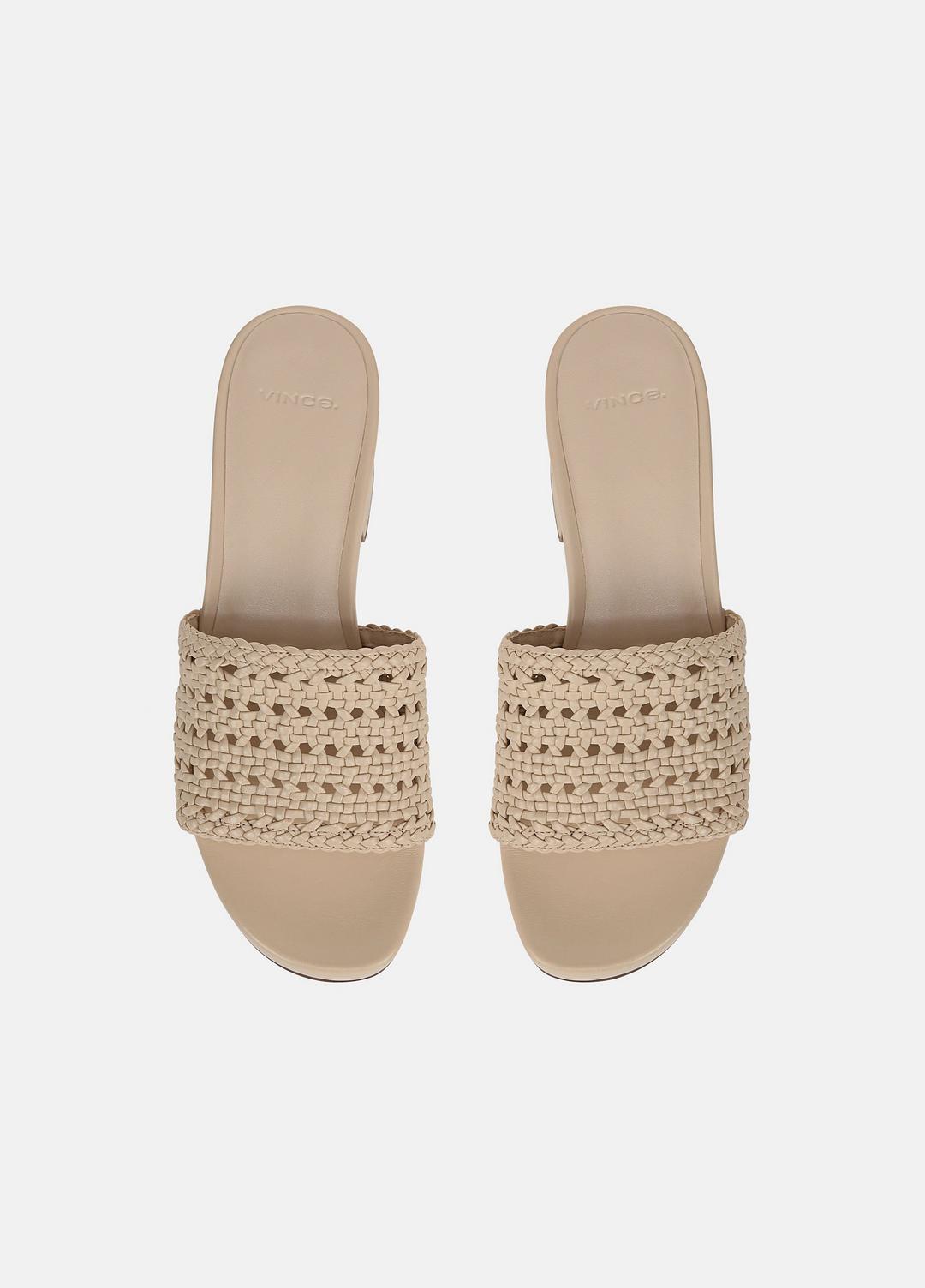 VINCE Sale Margo Woven Leather Platform Sandal in Shoes