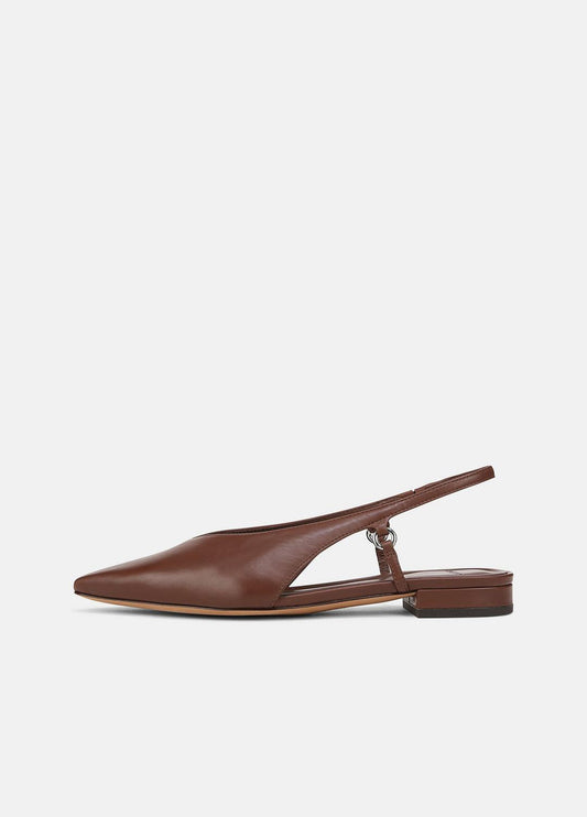 VINCE Sale Ines Leather Slingback Flat in Shoes
