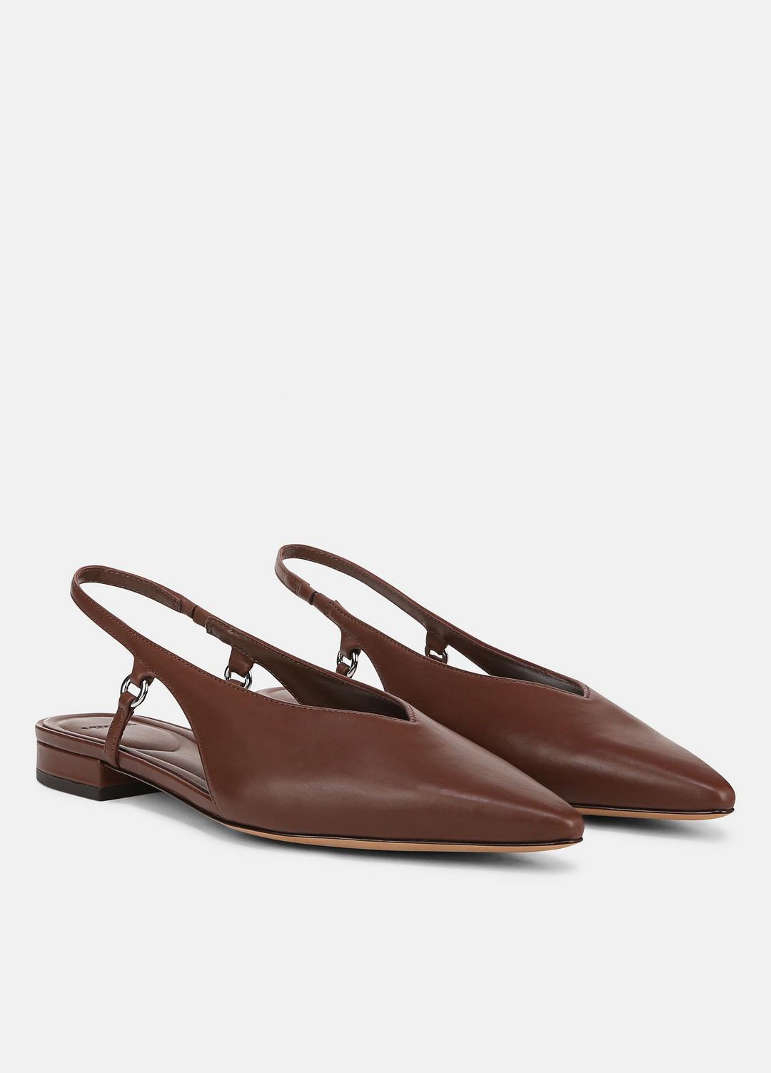 VINCE Sale Ines Leather Slingback Flat in Shoes