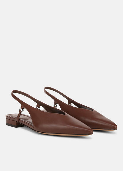 VINCE Sale Ines Leather Slingback Flat in Shoes
