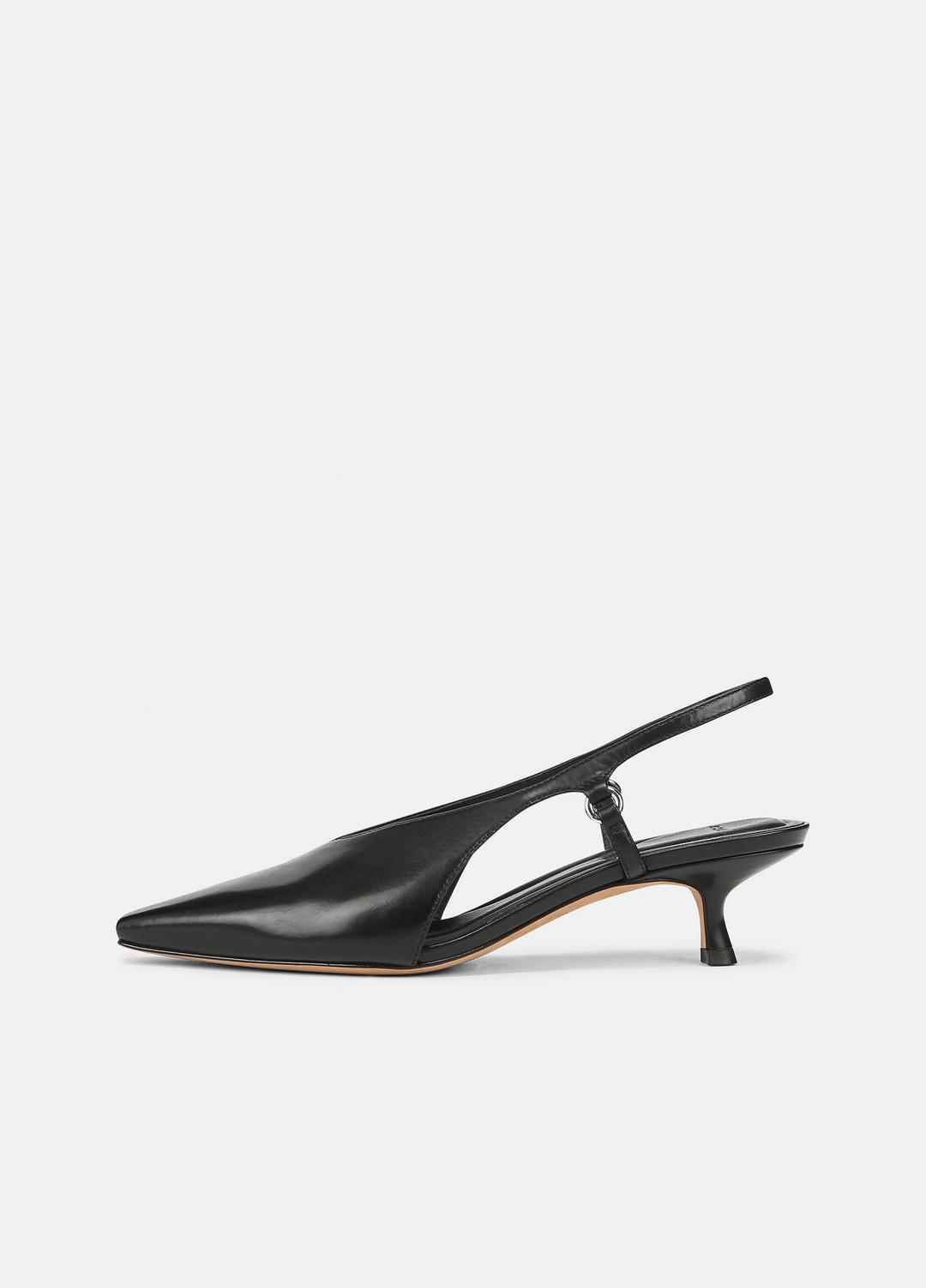 VINCE Sale Sabrina Leather Slingback Kitten Heel in Shoes