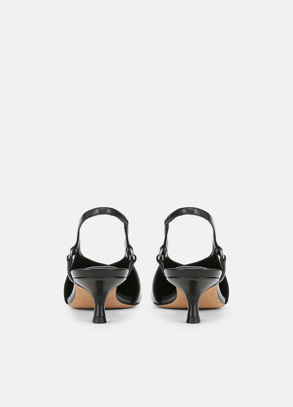 VINCE Sale Sabrina Leather Slingback Kitten Heel in Shoes