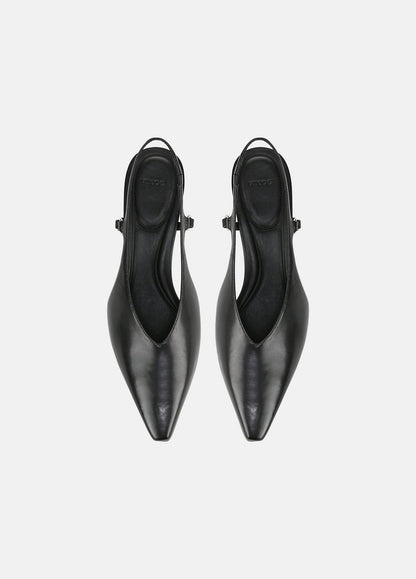 VINCE Sale Sabrina Leather Slingback Kitten Heel in Shoes
