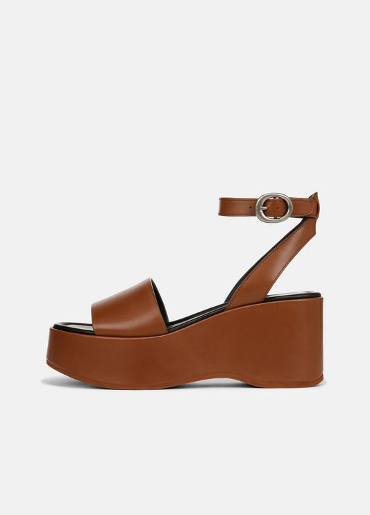 VINCE Sale Phillipa Leather Platform Sandal in Shoes