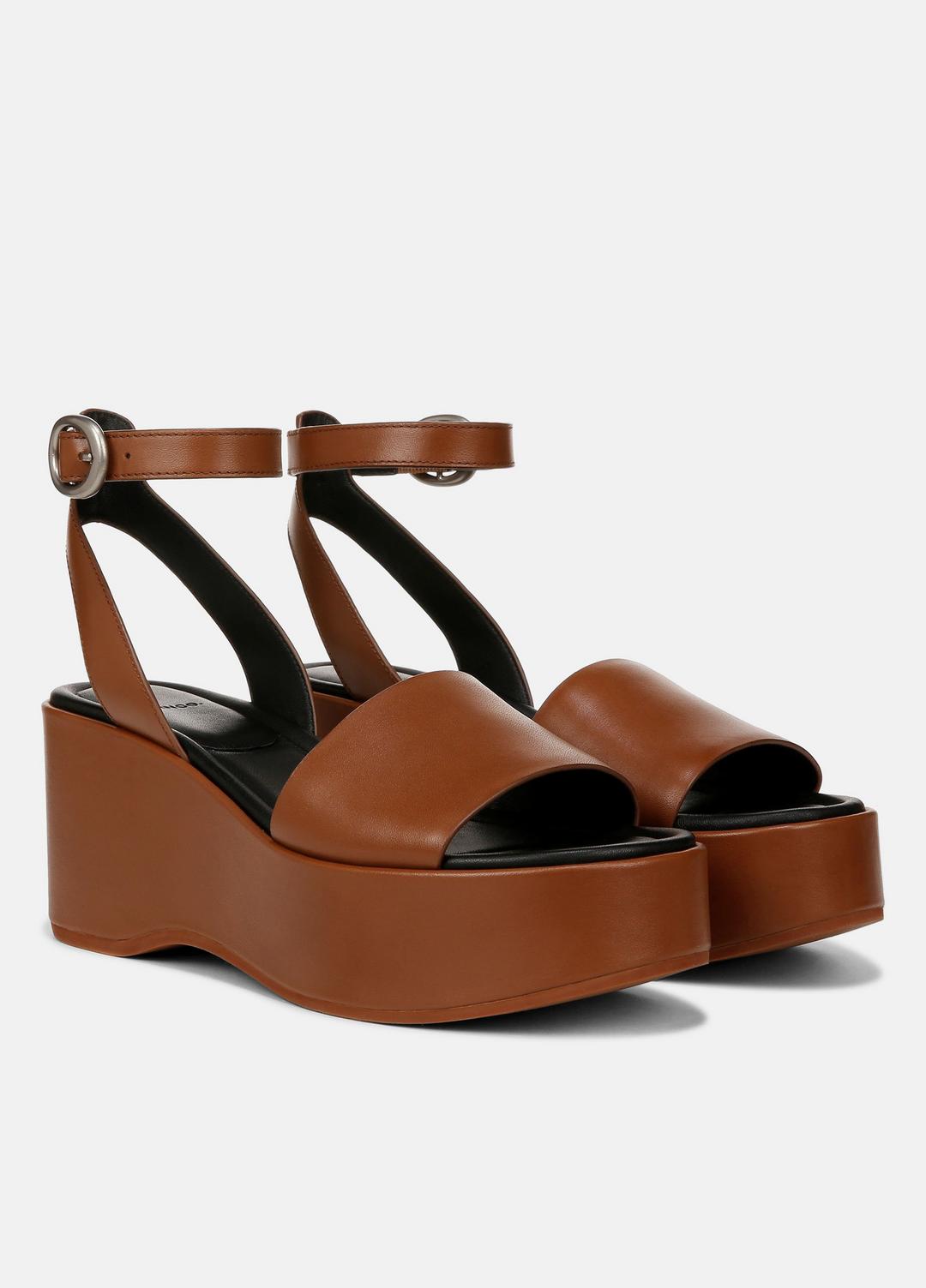 VINCE Sale Phillipa Leather Platform Sandal in Shoes