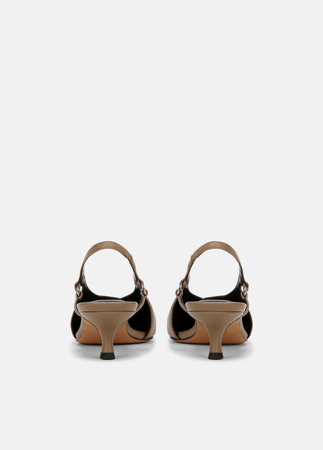 VINCE Sale Sabrina Leather Slingback Kitten Heel in Shoes
