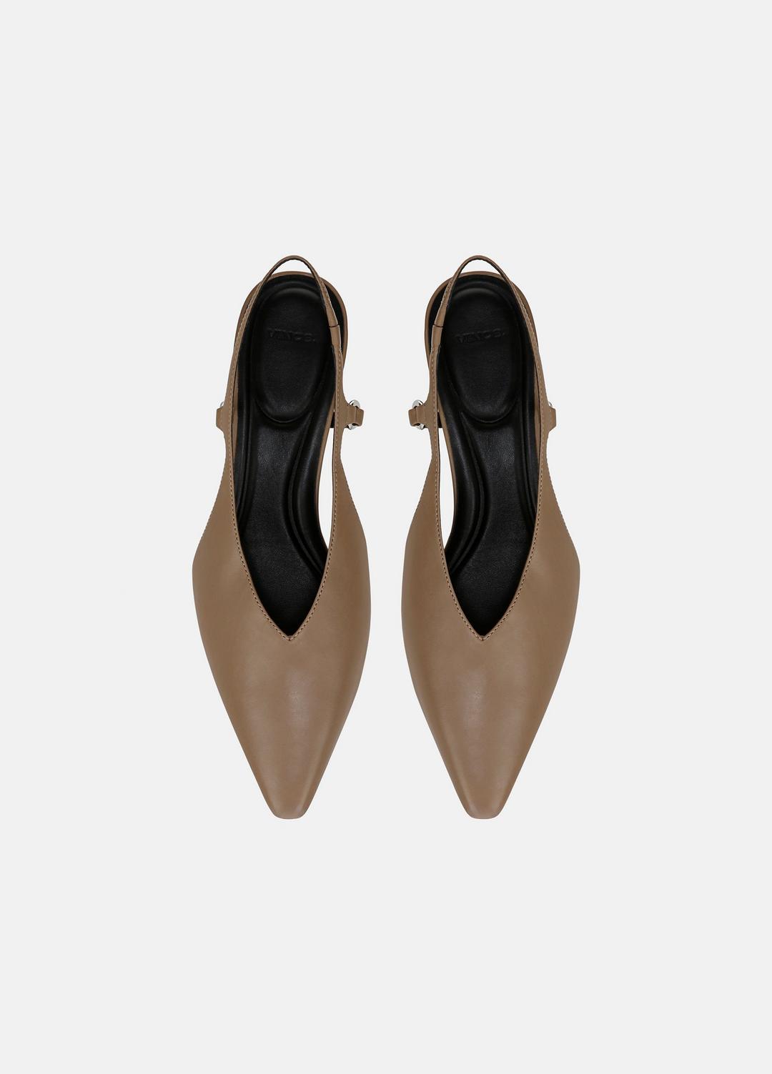 VINCE Sale Sabrina Leather Slingback Kitten Heel in Shoes