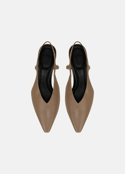 VINCE Sale Sabrina Leather Slingback Kitten Heel in Shoes