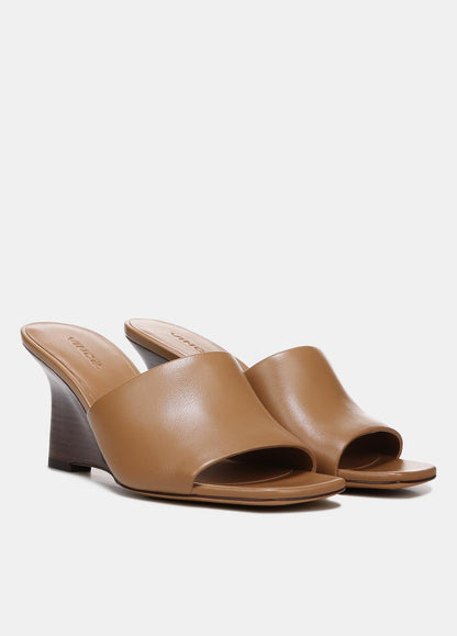 VINCE Sale Pia Leather Wedge Sandal in Shoes