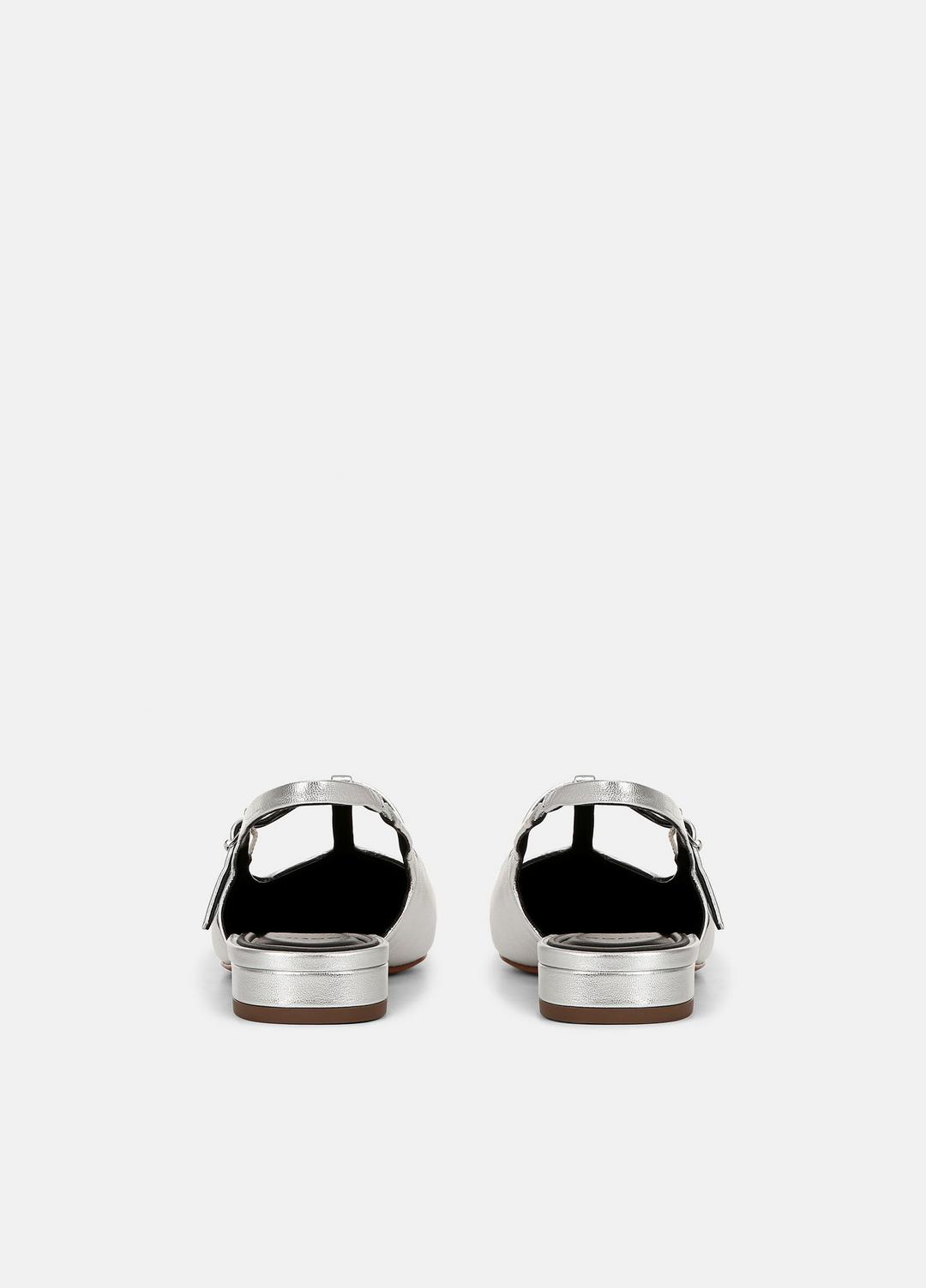 VINCE Sale Iliana Metallic Leather Slingback Flat in Shoes