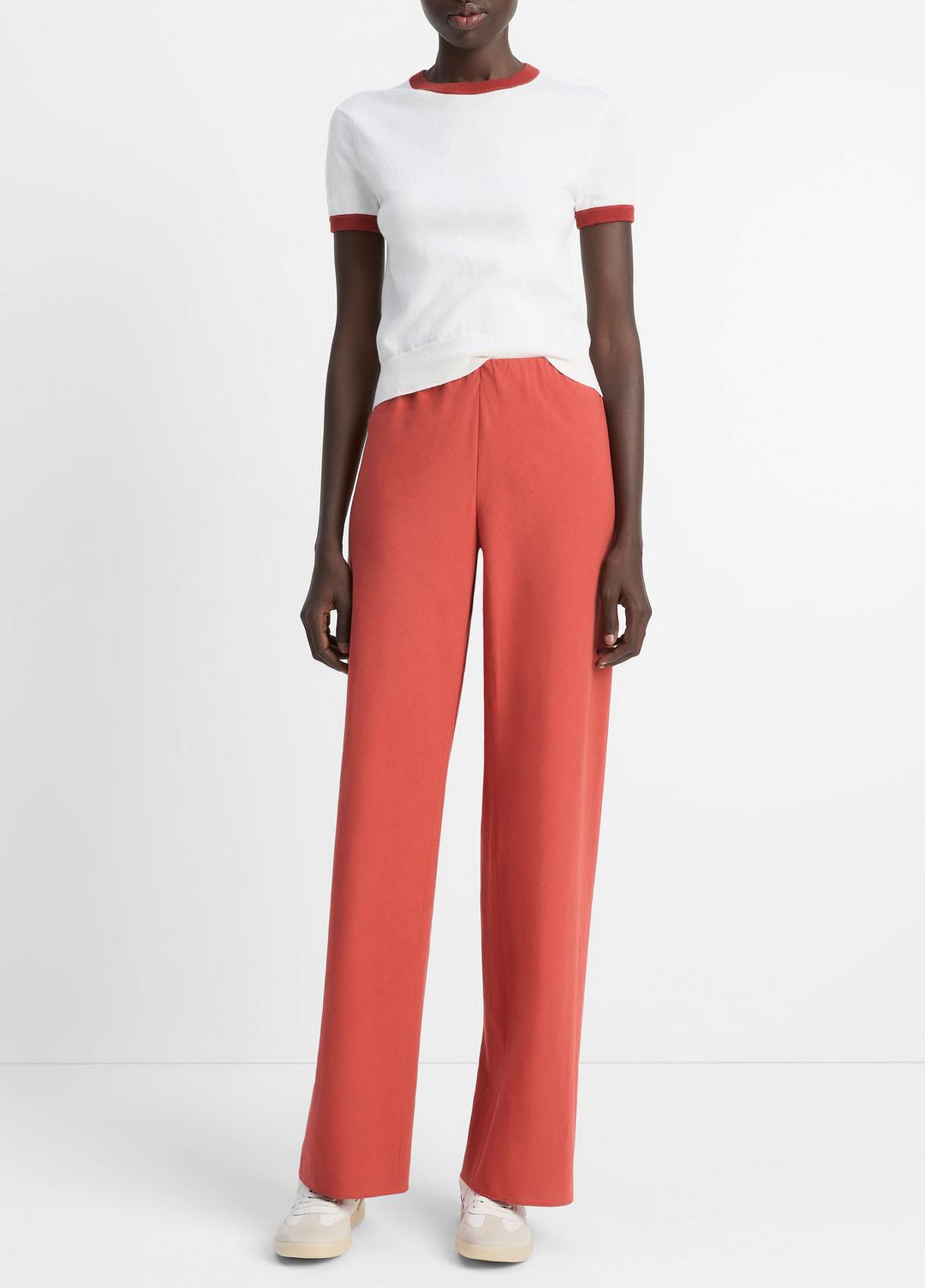 VINCE Sale Cotton-Blend High-Waist Bias Pant in Pants & Shorts