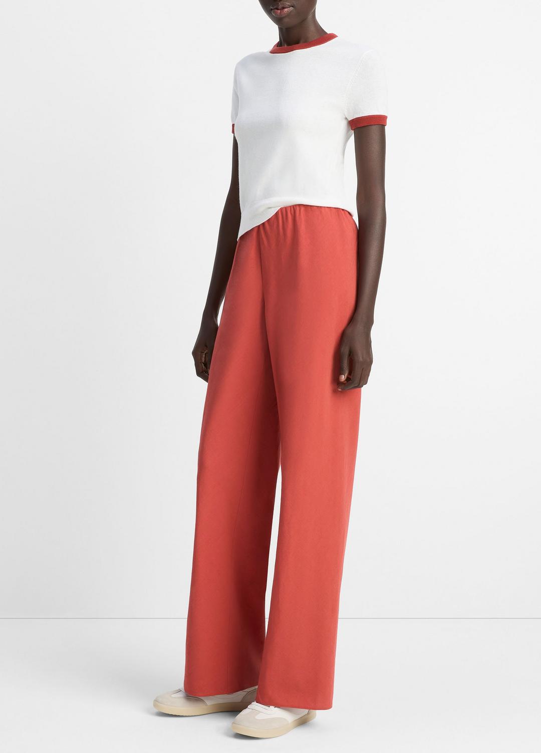 VINCE Sale Cotton-Blend High-Waist Bias Pant in Pants & Shorts